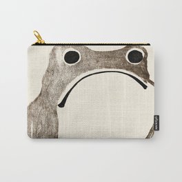 Unimpressed Frog Meika Gafu by Matsumoto Hoji 1814 - Frog Carry-All Pouch | Cutefrog, Trippy, Nature, Bedroomdecor, Cute, Kawaii, Cooldrawings, Drawing, Frogdrawing, Cool 