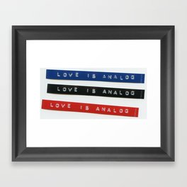 love is analog Framed Art Print