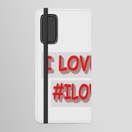 Cute Expression Design "I LOVE YOU!". Buy Now Android Wallet Case
