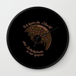 Feel The Power Of Chocolate Wall Clock