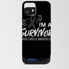 Melanoma Skin Cancer Black Ribbon Treatment iPhone Card Case