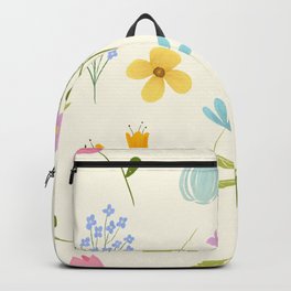 Tiny Flower Pattern - Vanilla Backpack