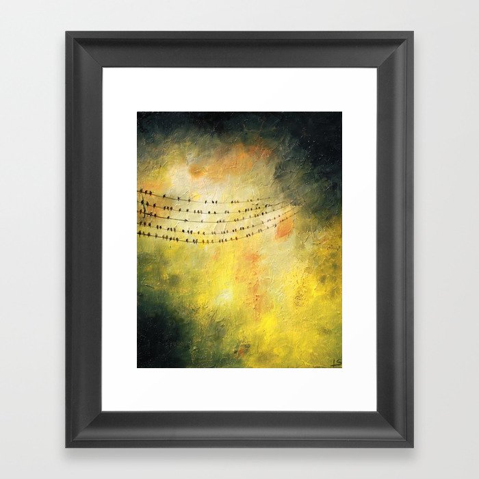 Birds On A Wire Archival Art Print Blackbird Autumn Earth Tone Natural Wall Framed By Paperfinchstudio Birds On A Wire Archival Art Print Blackbird Autumn Earth Tone Natural Wall Framed By Paperfinchstudio