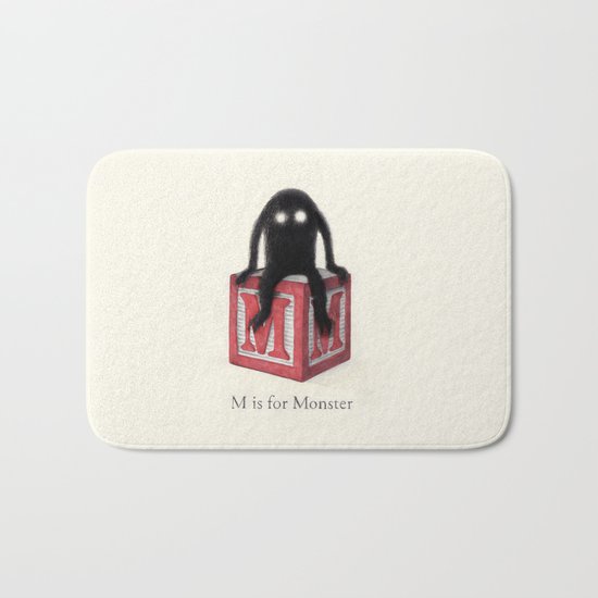 M is for Monster Bath Mat