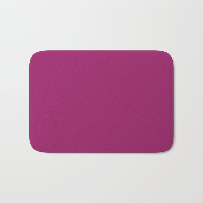 Orchid Flower 150-38-31 Deep Pink Purple Solid Color 2022 Colour of the Year Bath Mat