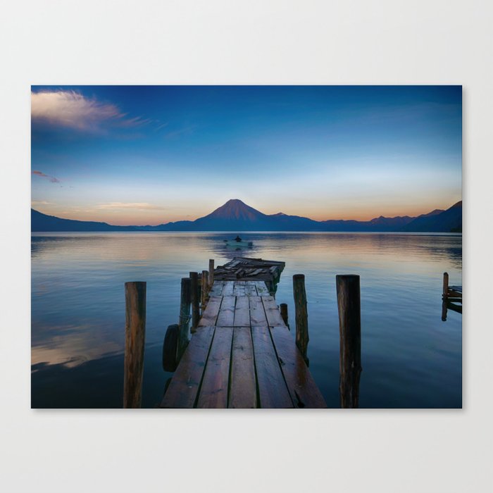 The Dock Sunset (Color) Canvas Print