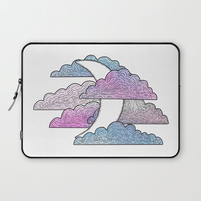 Subtle Pride Moon and Clouds Laptop Sleeve