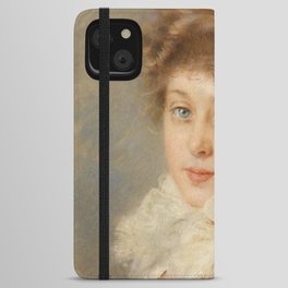Portrait of a very elegant lady - Matrovsky iPhone Wallet Case