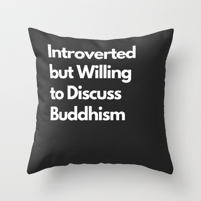 Spiritual Asian Buddhism Tee Throw Pillow