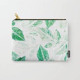 Green foliage Carry-All Pouch | Vegetal, Outdoor, Illustration, Pattern, Nature, Tree, Green, Flora, Leaves, Acrylic 