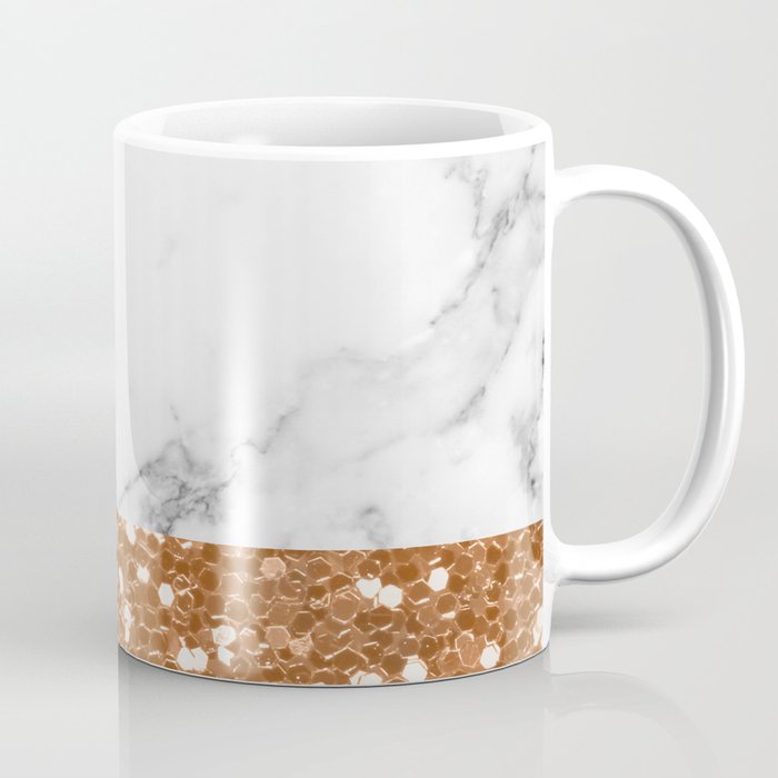 Marble and brass glitter Coffee Mug