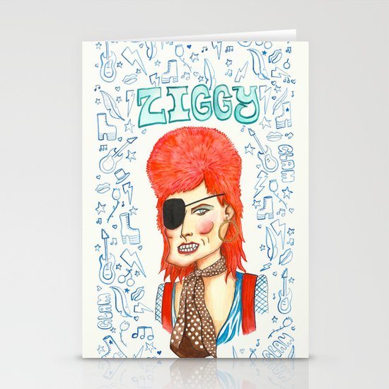 Ziggy Stardust. Stationery Cards