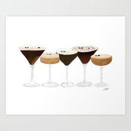 Espresso Martinis Art Print