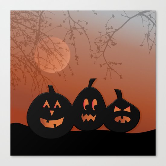 Halloween Pumpkins Canvas Print