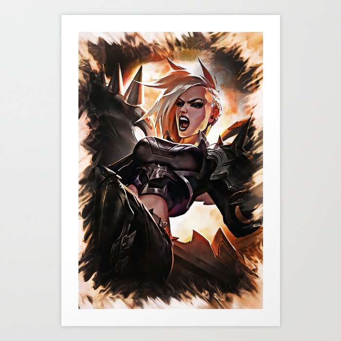 League Of Legends Pentakill Kayle Art Print By Naumovski