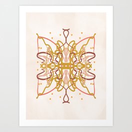 Abstract Butterfly | Symmetrical Line Drawing Art Print