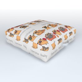 New Years Resolutions with The Pug Outdoor Floor Cushion