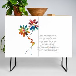 Ribbon Of Love Grief And Sympathy Art Credenza