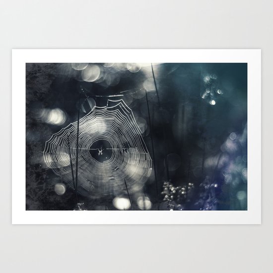 Spiderweb Bokeh Art Print