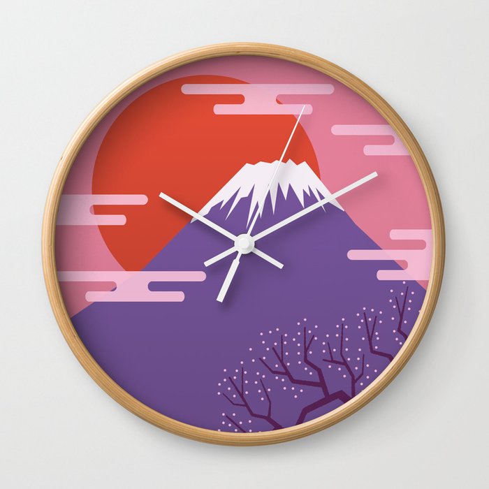 Mountain. Japan. Wall Clock