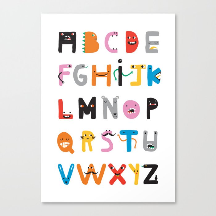 ABC The Monster Alphabet Canvas Print
