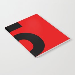 Number 5 (Black & Red) Notebook