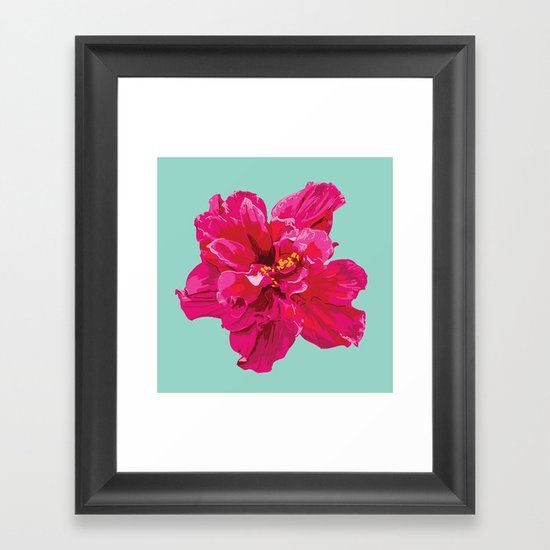 Hibiscus (Part of a Triptych) Framed Art Print