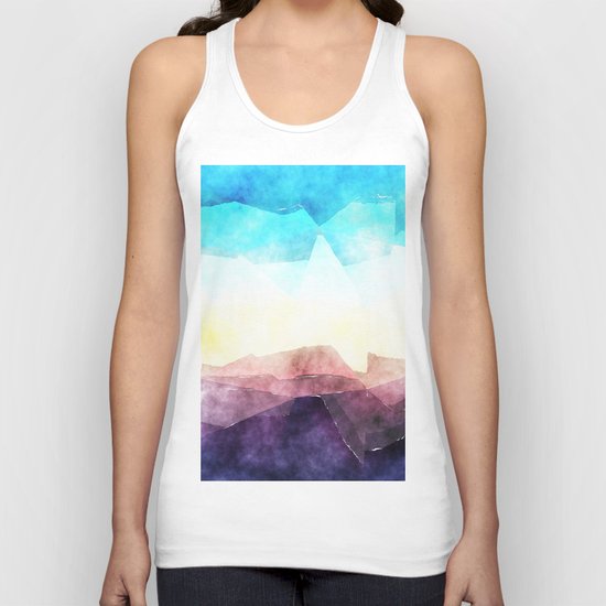 In the sea- abstract watercolor - Original triangle pattern Unisex Tank Top