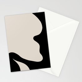 Minimalistic Abstract Shapes Black and White  Stationery Card