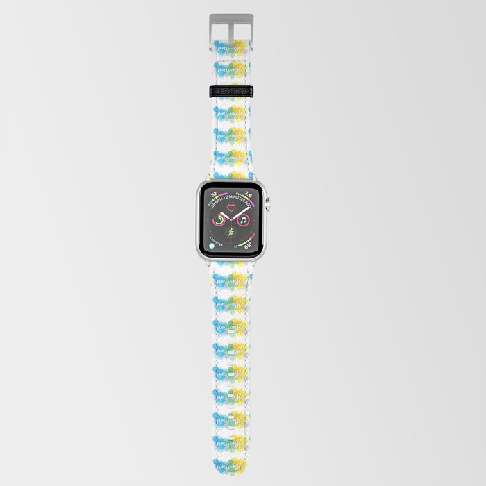 Namaste quote in watercolor paint splatter Apple Watch Band