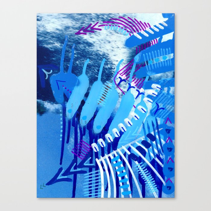 Wave blue Canvas Print