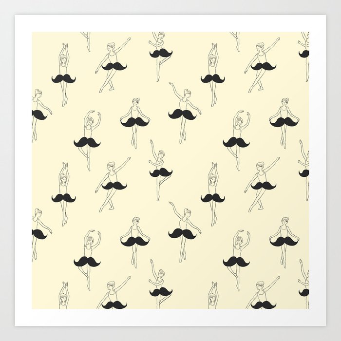 Society6 ケース The Ballet of Mustache by Ilovedoodle The Ballet of Mustache Hand & Bath Towel by ilovedoodle