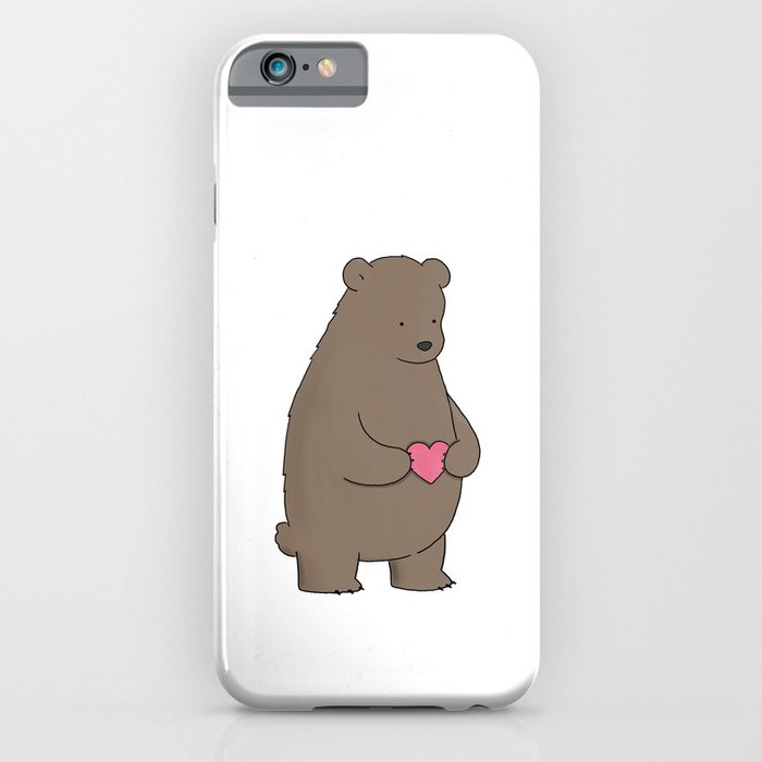 bear & heart iphone case