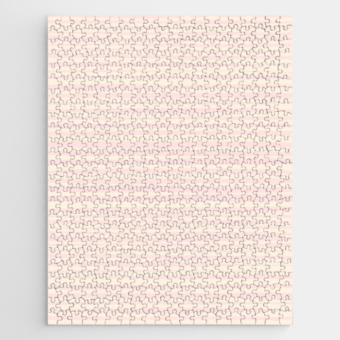 Natural Stripes Modern Minimalist Pattern Pale Pastel Pink Jigsaw Puzzle