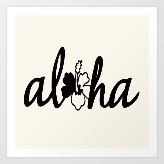 Aloha flower Art Print
