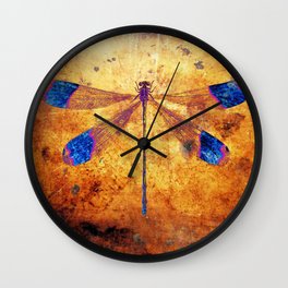 Dragonfly in Amber Wall Clock