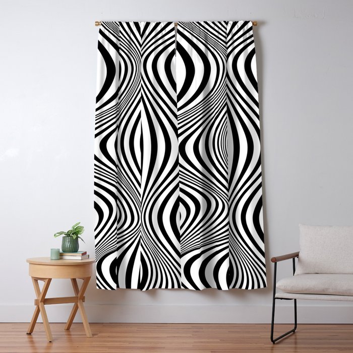 Abstract Optical Illusion Background Blackout Curtain By Parazitgoodz