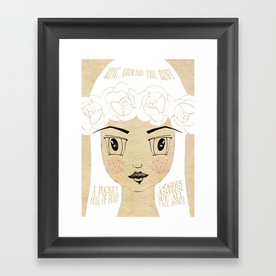 Around the Rosy - Lessons From Mother Goose Series Framed Art Print