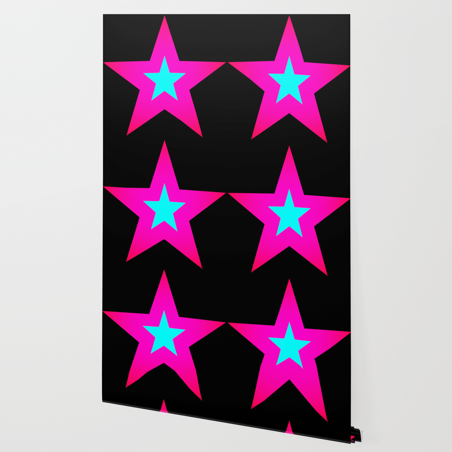 Star Pink Aqua Black Wallpaper By Lilkiddies Society6 Star Pink Aqua Black Wallpaper By Lilkiddies Society6
