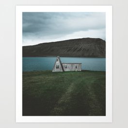 Abandoned cabin in the westfjords Art Print