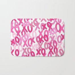 Preppy Pink XOXO Bath Mat | Pink, Graphicdesign, Wallart, Preppydesign, Xoxo, Preppy, Dormdecor, Preppypinkposter, Preppyxoxo, Pinkxoxo 