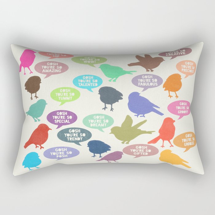 Birdsong_Gosh Quotes by Garima & Rachel Rectangular Pillow