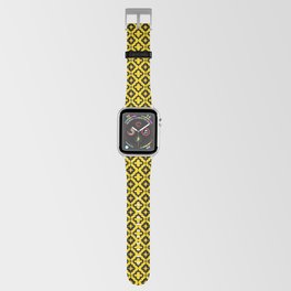 Yellow and Black Ornamental Arabic Pattern Apple Watch Band