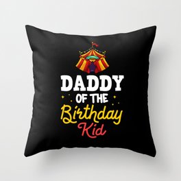 Circus Birthday Party Dad Theme Cake Ringmaster Throw Pillow