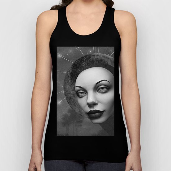 NIGHT FALLS (grayscale version) Unisex Tank Top