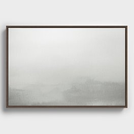 Benjamin Moore Metropolitan Gray AF-690 Abstract Watercolor Ombre Blend - Gradient Framed Canvas