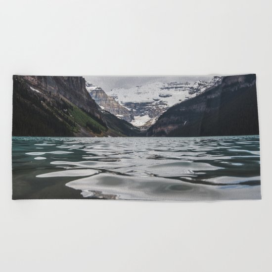 Lake Louise Mountain View Beach Towel