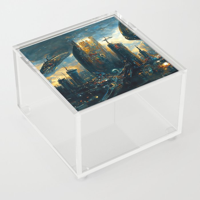 Postcards from the Future - Alien Metropolis Acrylic Box