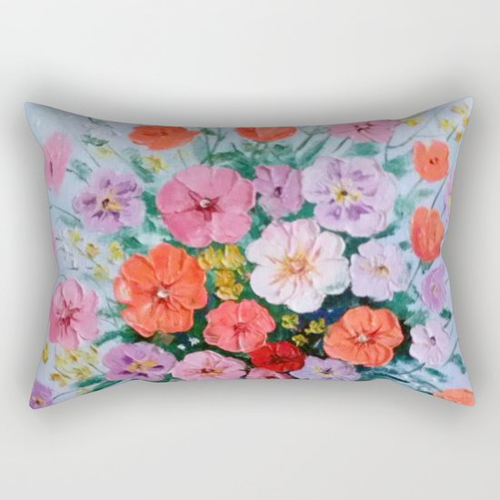 Bouquet of meadow flowers Rectangular Pillow