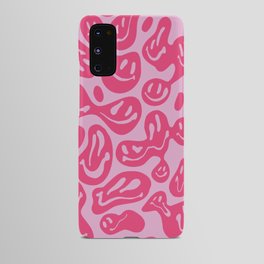 Hot Pink Dripping Smiley Android Case